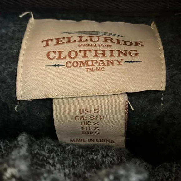 Telluride | New Pullover heather gray top sweater Men’s size S warm long sleeve - Picture 7 of 9